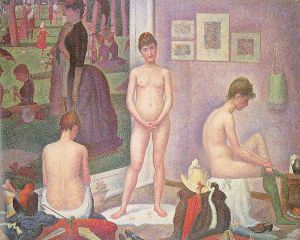 Les poseuses -   Georges Seurat Oil Painting