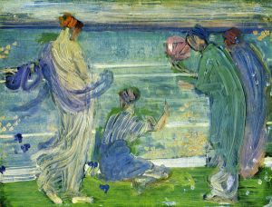 Variations in Blue and Green - James Abbott McNeill Whistler Oil Painting,