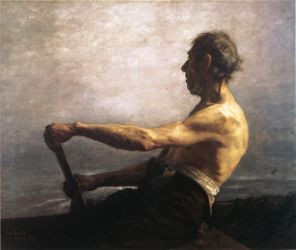 The Boatman - Theodore Clement Steele Oil Painting