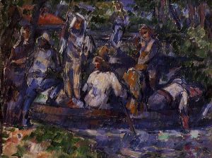 Departure by Water -  Paul Cezanne Oil Painting