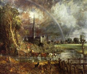 Salisbury Cathedral from the meadows - John Constable Oil Painting