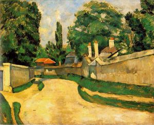Houses along a Road - Paul Cezanne Oil Painting