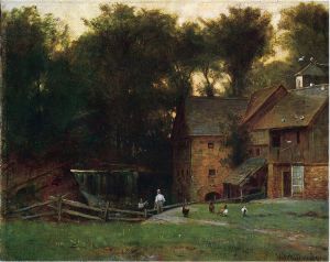 The Mill, Simsbury, Conn. - Thomas Worthington Whittredge Oil Painting