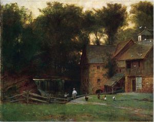 The Mill, Simsbury, Conn. -  Thomas Worthington Whittredge Oil Painting