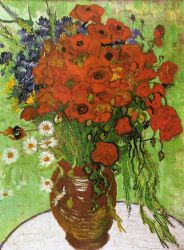 Red Poppies and Daisies - Vincent Van Gogh Oil Painting