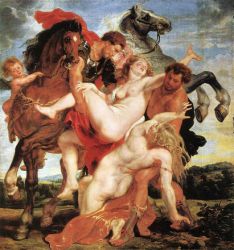Rape of the Daughters of Leucippus -   Peter Paul Rubens oil painting