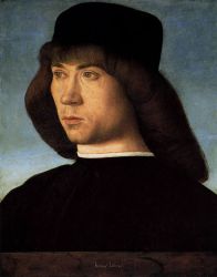 Portrait of a Young Man II - Giovanni Bellini Oil Painting
