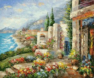 Floral Bay - Oil Painting Reproduction On Canvas