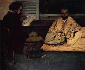 Paul Alexis Reading to Zola -  Paul Cezanne Oil Painting