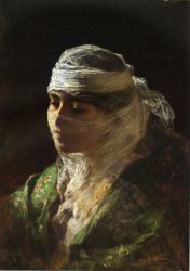 A Veiled Beauty of Constantinople - Oil Painting Reproduction On Canvas