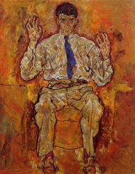 Portrait of Albert Paris von Gutersloh -   Egon Schiele Oil Painting