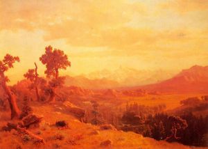 Wind River Country -   Albert Bierstadt Oil Painting