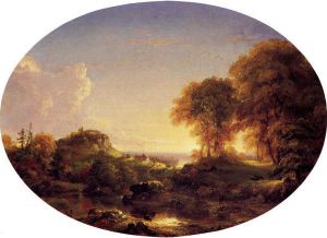 Catskill Landscape - Thomas Cole Oil Painting