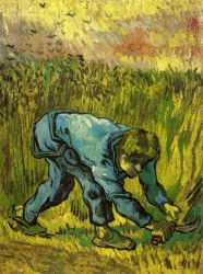 Reaper with Sickle (after Millet) - Vincent Van Gogh Oil Painting
