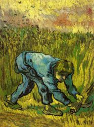 Reaper with Sickle (after Millet) -   Vincent Van Gogh Oil Painting