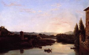 View of the Arno -  Thomas Cole Oil Painting