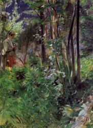 A Woman in a Forest -   Anders Zorn Oil Painting