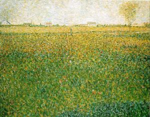 Alfalfa Fields, Saint-Denis - Georges Seurat Oil Painting