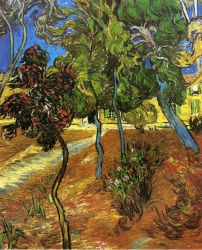 Trees in the Garden of Saint-Paul Hospital -  Vincent Van Gogh Oil Painting