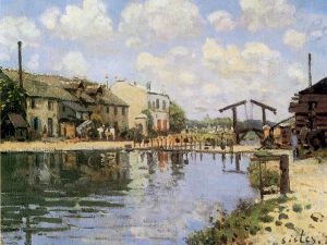 The Canal Saint-Martin - Oil Painting Reproduction On Canvas