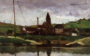 View of Bonnieres -Paul Cezanne Oil Painting