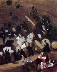 Rehearsal of the Pas de Loup Orchestra at the Cirque d'Hiver - John Singer Sargent Oil Painting