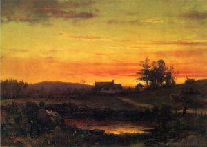 Twilight Landscape -  Thomas Worthington Whittredge Oil Painting