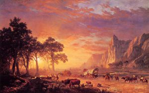 The Oregon Trail -   Albert Bierstadt Oil Painting