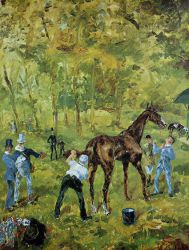 Souvenir d\'Auteuil -  Henri De Toulouse-Lautrec Oil Painting