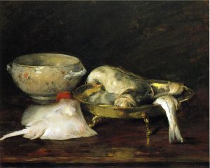 Still Life with Fish -  William Merritt Chase Oil Painting