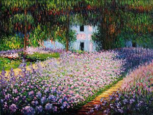 Artist\'s Garden at Giverny III -   Claude Monet Oil Painting