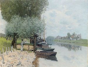 The Seine at Bougival - Oil Painting Reproduction On Canvas
