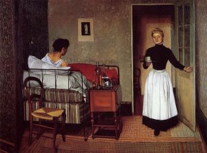 The Sick Girl -  Felix Vallotton Oil Painting