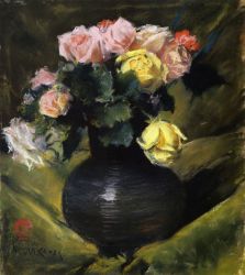 Flowers -  William Merritt Chase Oil Painting