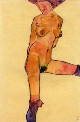 Female Nude - Egon Schiele Oil Painting