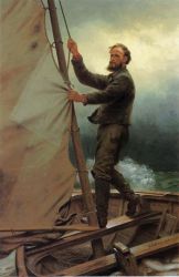 The Coming Squall - John George Brown Oil Painting