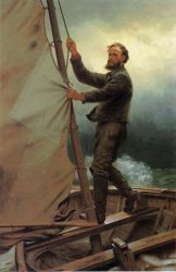 The Coming Squall -   John George Brown Oil Painting