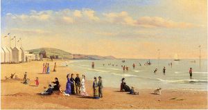 Figures on a Beach -   Conrad Wise Chapman Oil Painting