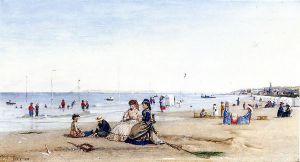 Trouville Beach -   Conrad Wise Chapman Oil Painting