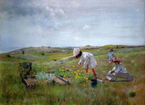 The Little Garden -  William Merritt Chase Oil Painting