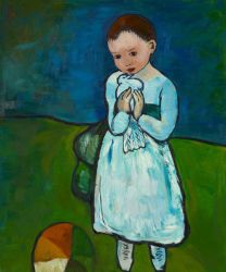 Child Holding a Dove - Pablo Picasso Oil Painting