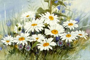 A bunch of wild chrysanthemums - Oil Painting Reproduction On Canvas