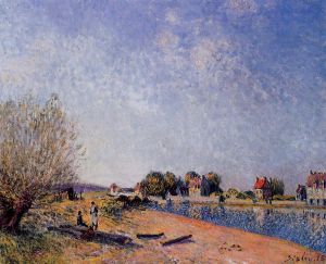 Loing Canal at Saint-Mammes -   Alfred Sisley Oil Painting