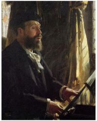 A Portrait of Jean-Baptiste Faure -   Anders Zorn Oil Painting