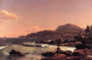 Newport Mountain, Mount Desert - Frederic Edwin Church Oil Painting