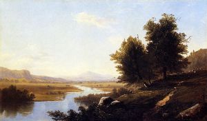 Landscape, The Saco from Conway -   Alfred Thompson Bricher Oil Painting