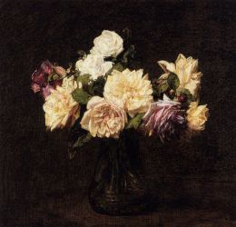 Roses 16 -   Henri Fantin-Latour Oil Painting