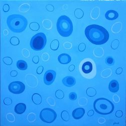 Blue Cells - Oil Painting Reproduction On Canvas