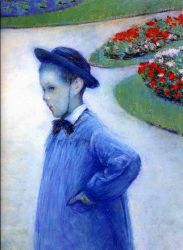 Camille Daurelle in the Park at Yerres - Gustave Caillebotte Oil Painting