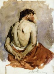 Back of a Male Figure -   William Merritt Chase Oil Painting